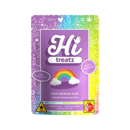 HI TREATZ Gummies 50mg THC (10 Flavors)