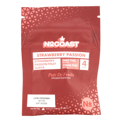 NoCoast Strawberry Passion Pate de Fruit Gummies 4ct