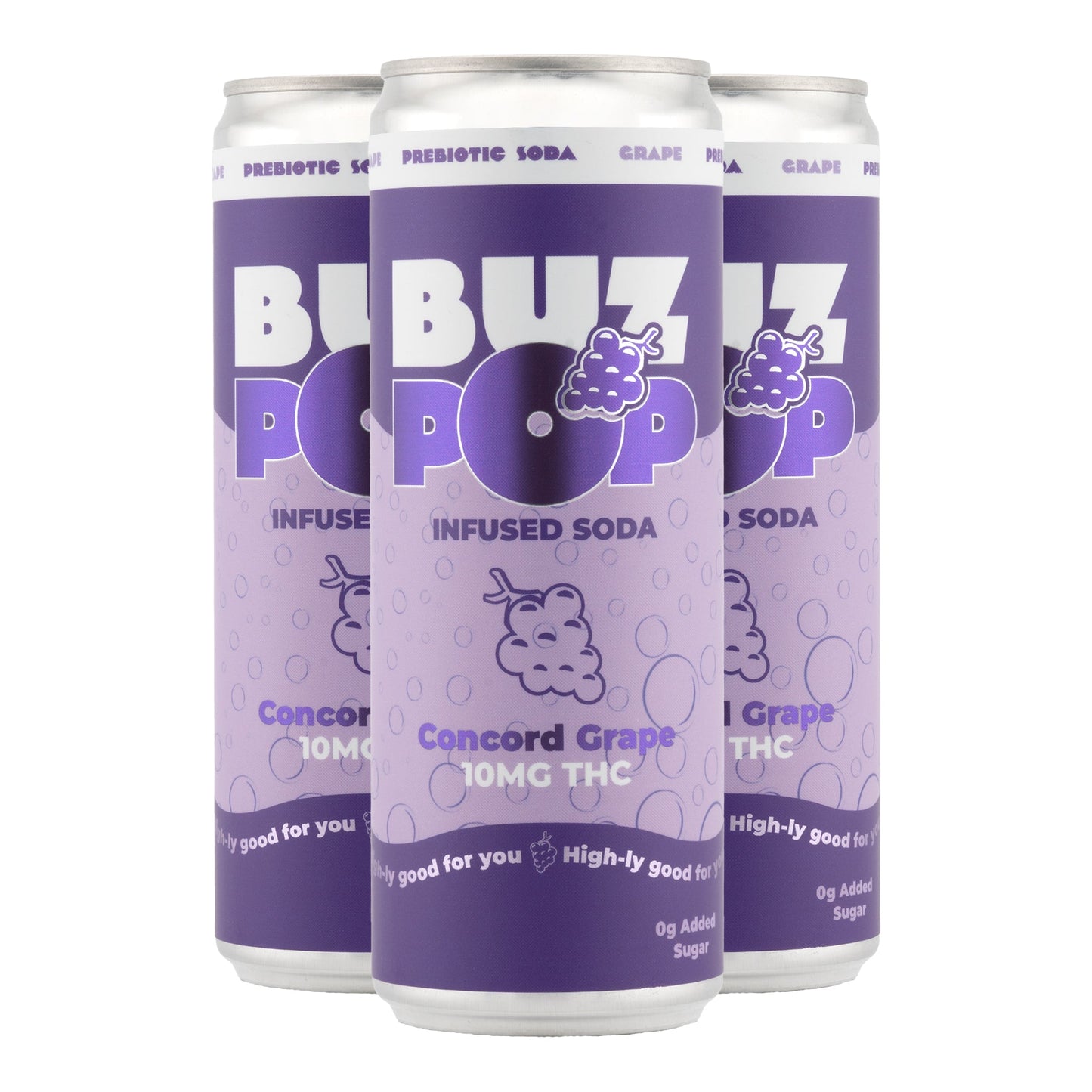 BUZ POP Prebiotic THC Soda 10mg THC 4 pack - Hemp House Store