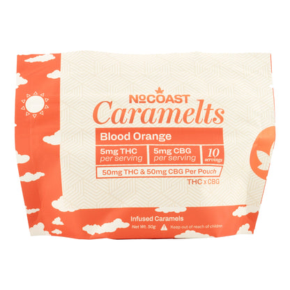 NoCoast Blood Orange Daytime Caramelts 50mg THC 50mg CBG