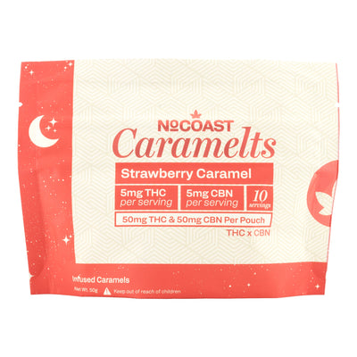 NoCoast Strawberry Night Time Caramelts 50mg THC 50mg CBN