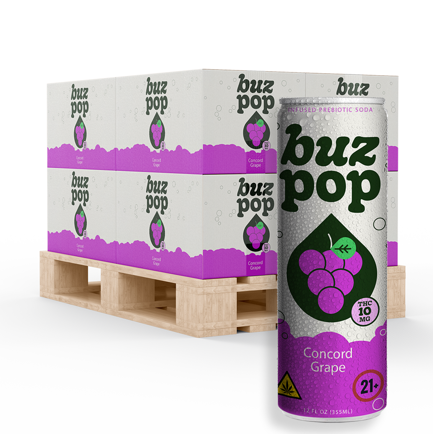 BUZ POP Prebiotic THC Soda 10mg THC